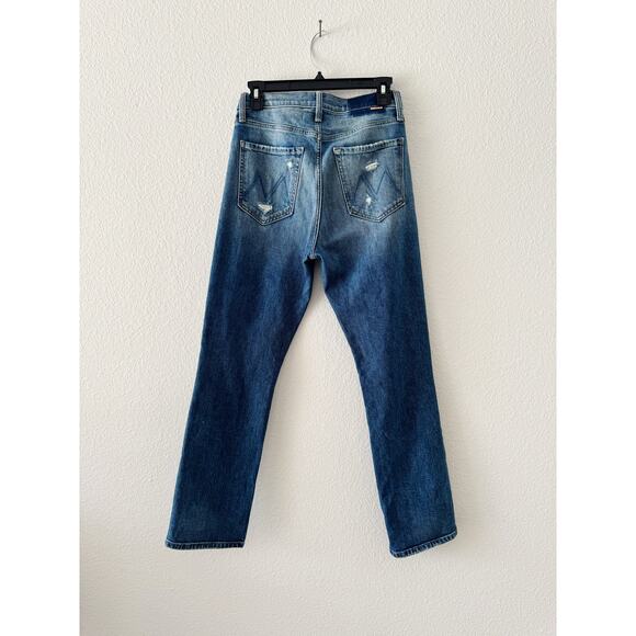 Mother High Waisted Rider Ankle Jeans Far Beyond The Sky Distressed Size 26 - Picture 6 of 7